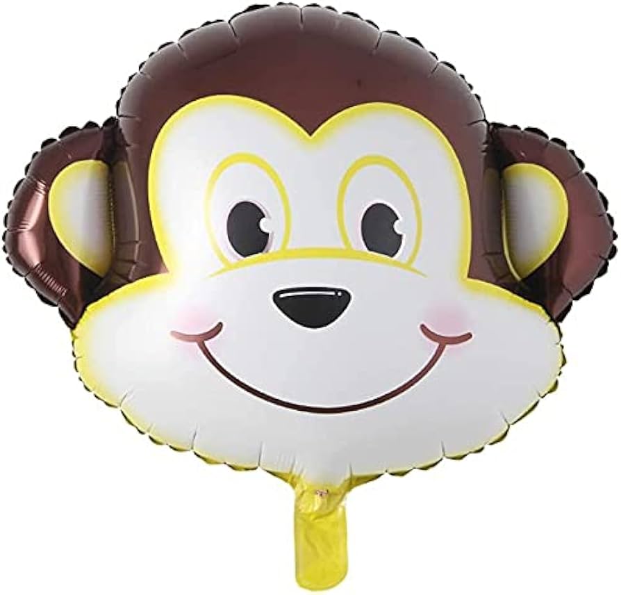 Monkey face foil balloon