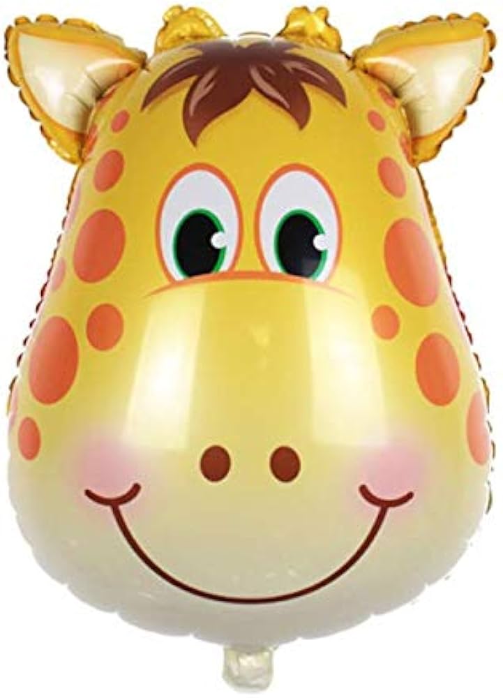 Giraffe face foil balloon