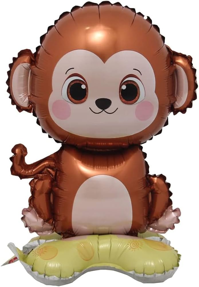 monkey standing foil balloon