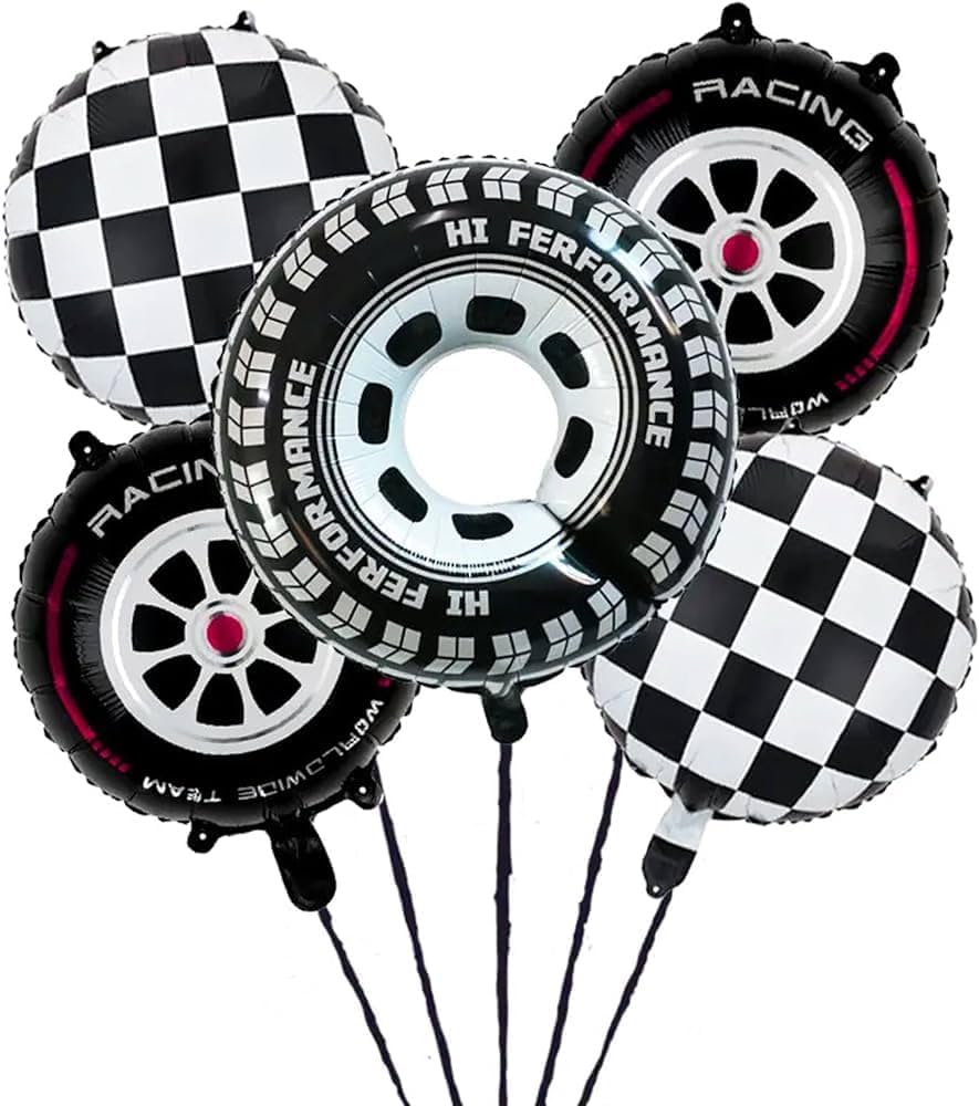 Wheels foil balloons sets