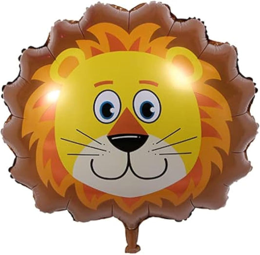 Lion face foil balloon