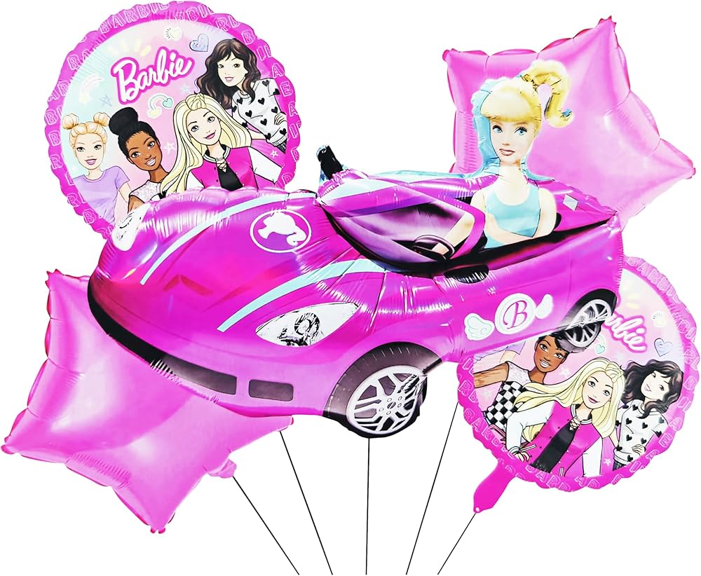 barbie car foil balloon