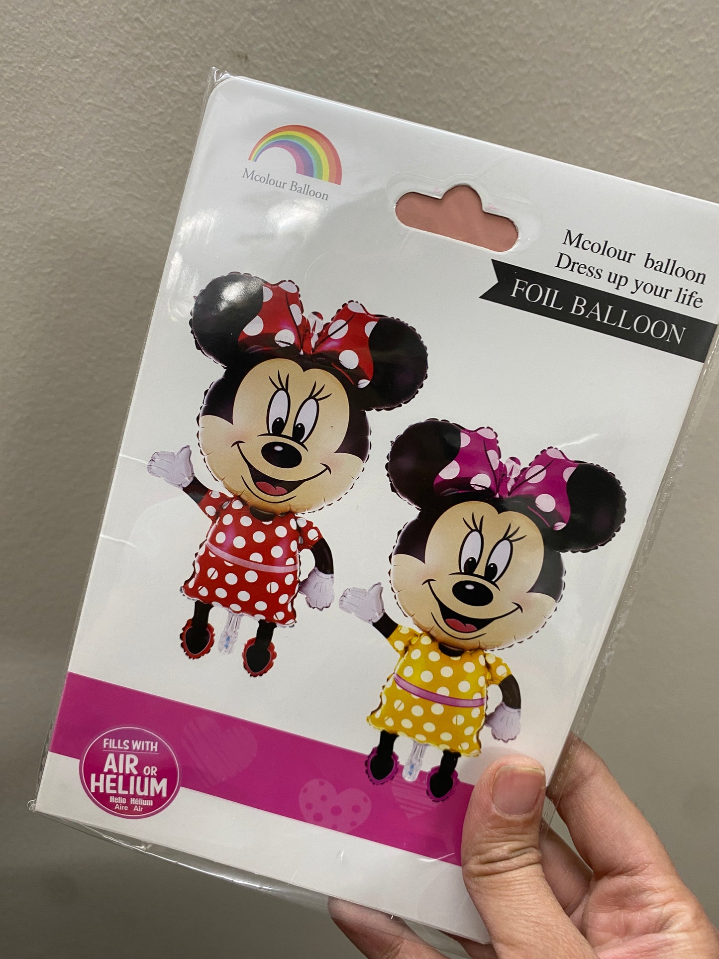 Minnie mouse foil balloon