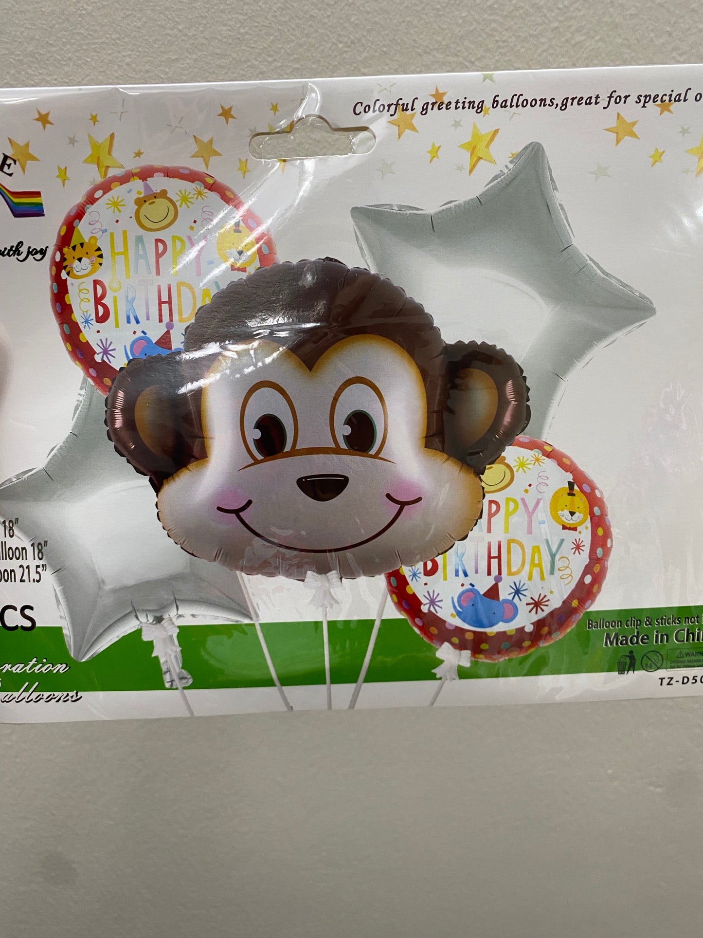 monkey foil balloons