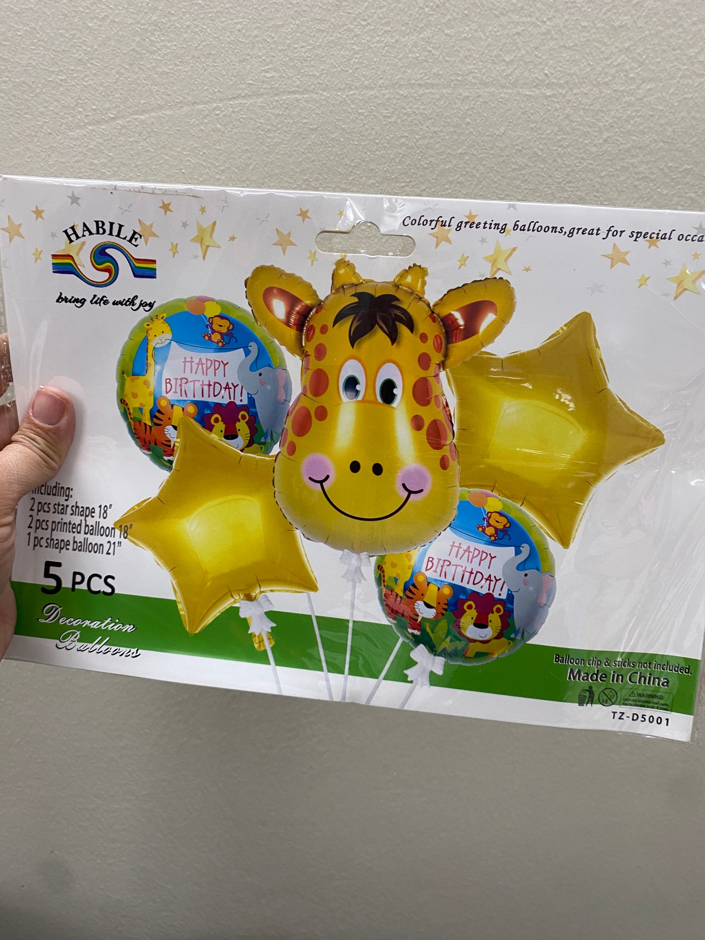 giraffe foil balloons